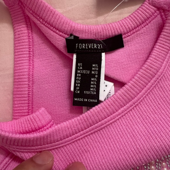 Forever 21 Pink Ribbed Tank Top - Picture 2 of 4